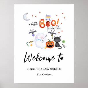 Póster Un pequeño Boo Halloween Baby Shower Foed Board