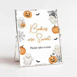 Póster Un pequeño Boo Pumpkin Halloween Bebés son Dulces