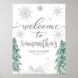 Póster Un pequeño cartel de bienvenida de Baby Shower con