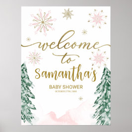 Póster Un pequeño cartel de bienvenida de Baby Shower con