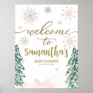 Póster Un pequeño cartel de bienvenida de Baby Shower con