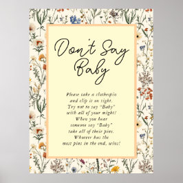 Póster Un pequeño Chica de flores silvestres en Baby Show