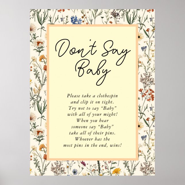 Póster Un pequeño Chica de flores silvestres en Baby Show (Frente)