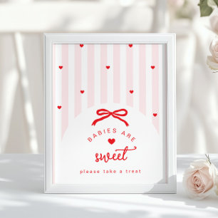Póster Un pequeño corazón Bebés son dulces lazos de coque