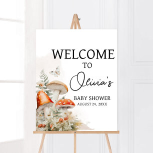 Póster Un Pequeño Hongo Encantado De La Bienvenida De Los