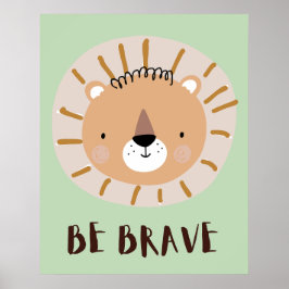 Póster Un pequeño león valiente