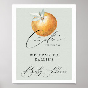 Póster Un pequeño Naranja de Citrus Cutie Baby Shower