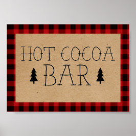 Póster Un pequeño osito Poster de bar de cacao caliente
