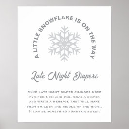 Póster Un pequeño parlanchín de nieve en Baby Shower por 