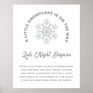 Póster Un pequeño parlanchín de nieve en Baby Shower por