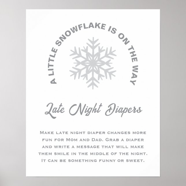 Póster Un pequeño parlanchín de nieve en Baby Shower por  (Frente)