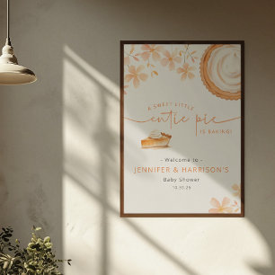 Póster Un pequeño pastelito está horneando   Shower de be