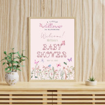 Un pequeño Poster de bienvenida de Baby Shower con