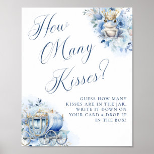 Póster Un pequeño príncipe besos de ducha azul real