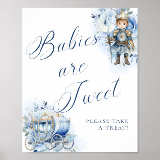Póster Un pequeño príncipe real dulce azul