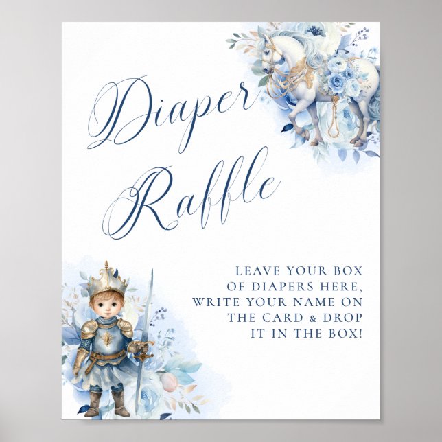 Póster Un pequeño príncipe Royal Blue Diaper Raffle (Frente)