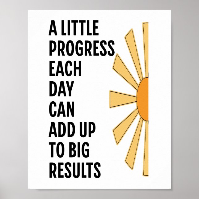 Póster Un pequeño progreso cada día (Frente)