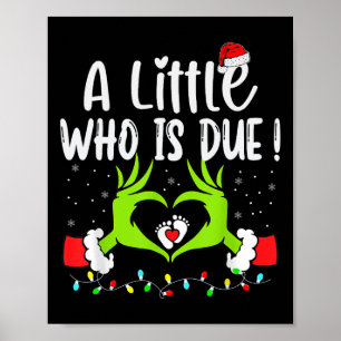 Póster Un pequeño que se debe divertido Navidad embarazo