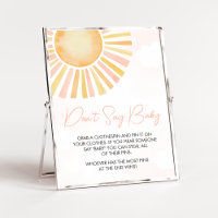 Un pequeño rayo de sol no digas bebé