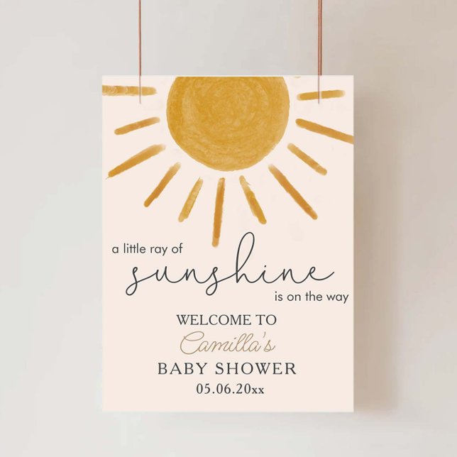 Póster Un Pequeño Rayo De Sunshine Boho Sun Baby Shower (Subido por el creador)