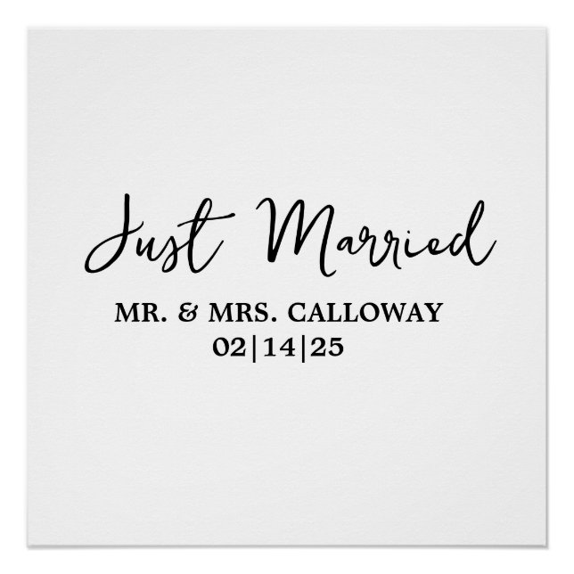 Póster Un pequeño retro recién casado (Anverso)