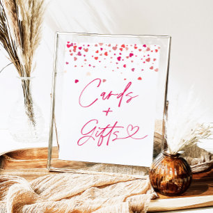 Póster Un pequeño Rótulo de tarjetas y regalos