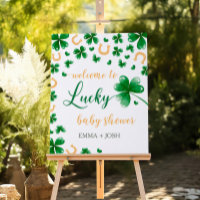 Un pequeño signo de bienvenida de Baby Shower con 