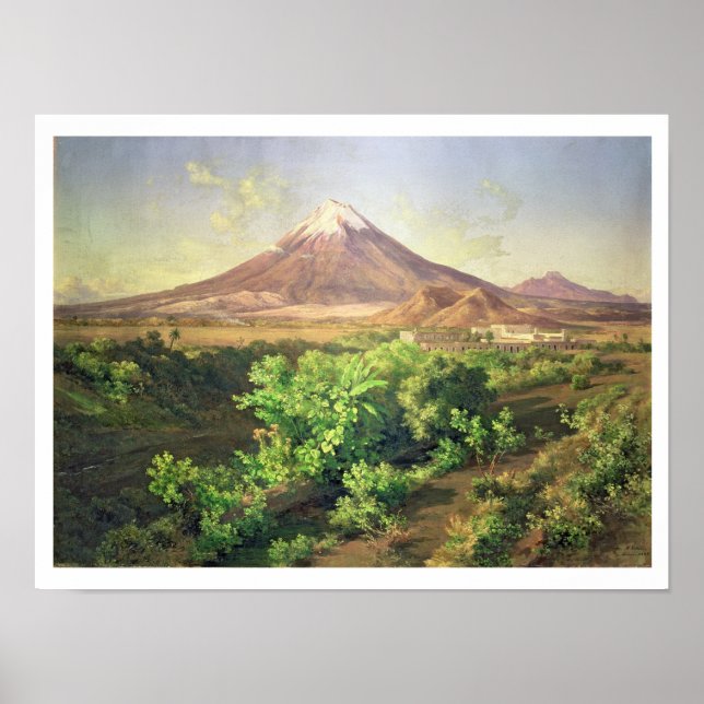 Póster Un pequeño volcán en el campo mexicano, 1887 (petr (Frente)