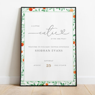 Póster Un pequeño y moderno Poster de bienvenida de Baby
