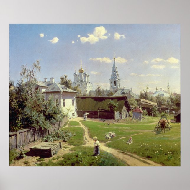 Póster Un pequeño yard en Moscú, 1878 (Frente)