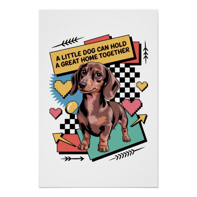 Póster Un Perrito Puede Mantener Una Gran Casa Unida (Anverso)