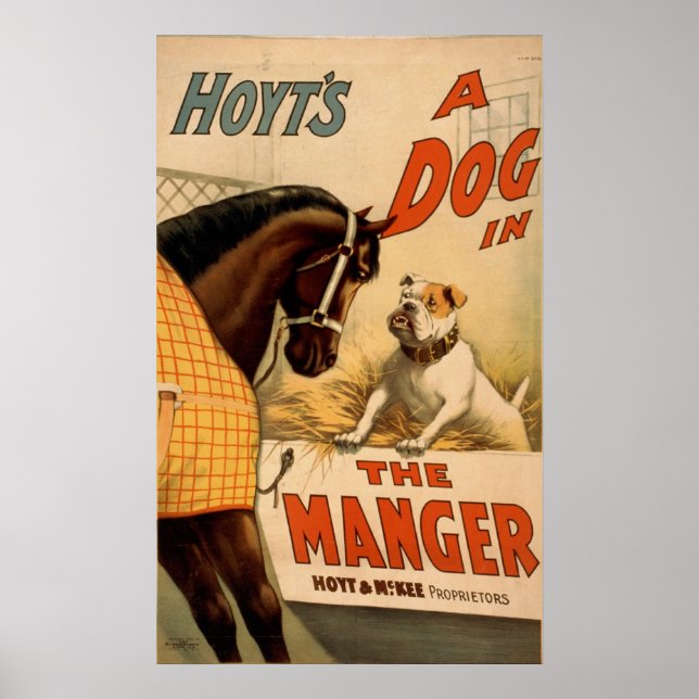 Póster Un perro en el Poster del teatro de moda (Frente)