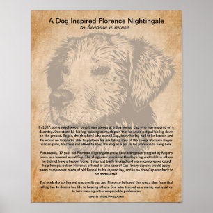 Póster Un perro inspiró a Florence Nightingale a ser enfe