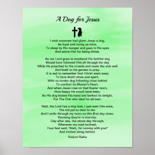 Póster Un perro para la simpatía por el poema de Jesús