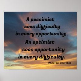 PÓSTER UN PESIMISTA VE UNA IGLESIA DIFÍCIL