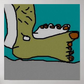 Póster Un pie quemado al sol