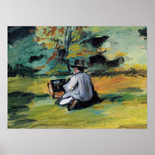 Póster Un pintor en el trabajo - Paul Cezanne - c1874