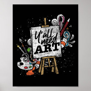 Póster Un pintor gracioso que todos necesitan artista de