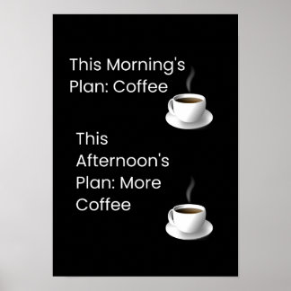 Póster Un plan de café divertido