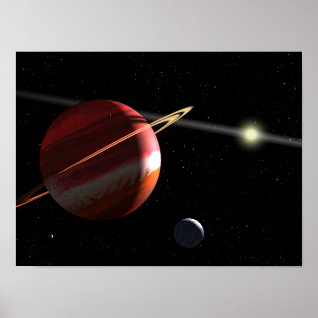 Póster Un planeta de masa Júpiter orbitando la estrella c (Frente)