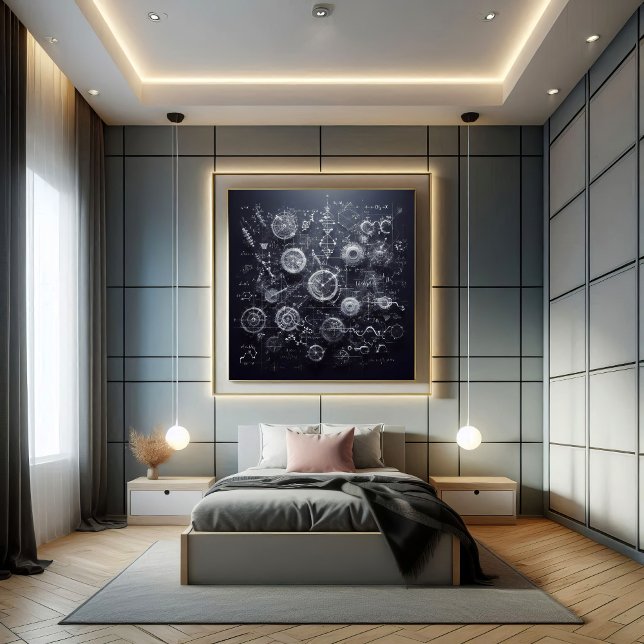 Póster Un plano digital con ecuaciones matemáticas (Subido por el creador)