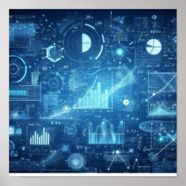 Póster Un plano digital iluminado