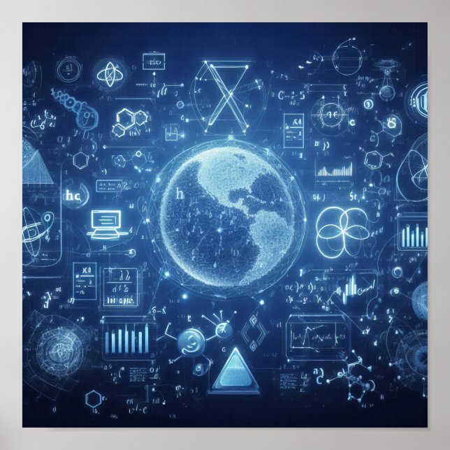 Póster Un plano digital iluminado (Frente)