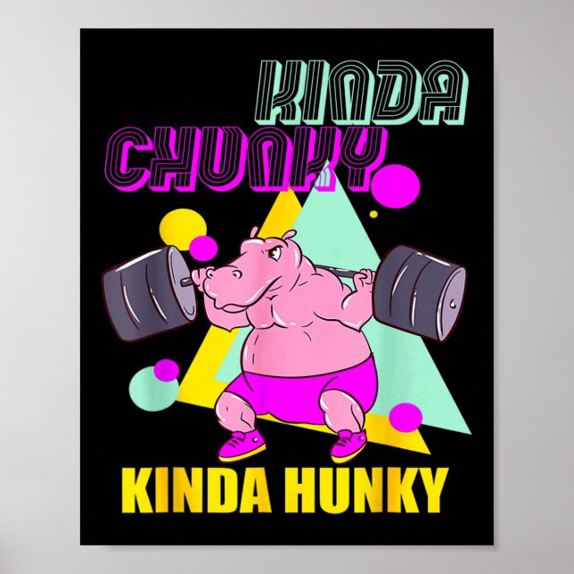 Póster Un Poco Chunky Como Hunky Y Gym Wom De Construcció (Frente)