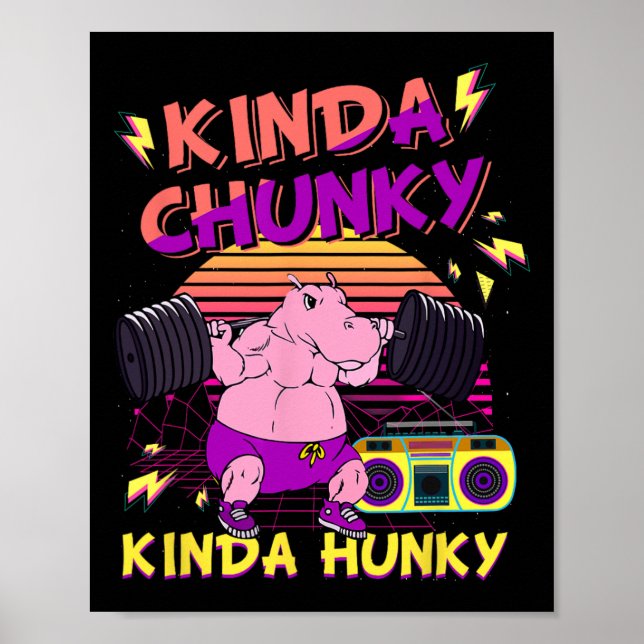 Póster Un Poco Chunky Y Un Poco Hunky Gym Fitn (Frente)