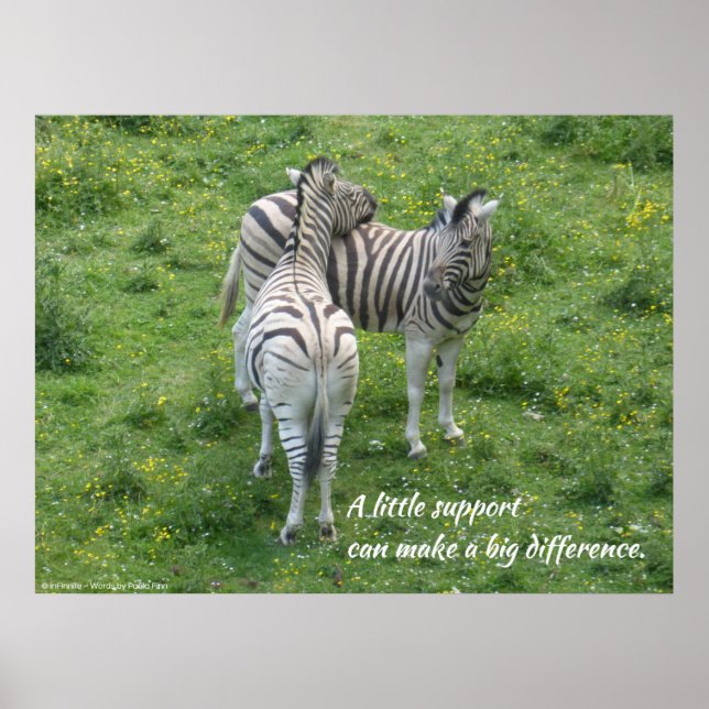 Póster Un poco de apoyo puede marcar una gran diferencia. (Frente)