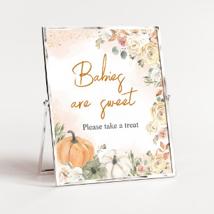 Póster Un poco de calabaza Cae Baby Shower Los bebés son