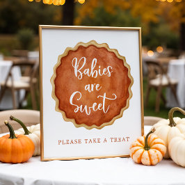 Póster Un Poco De Calabaza De Pie Cutie Los Bebés Son Un 