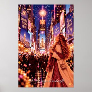 Póster Un Poco de Magia a Medianoche Nueva York Navidad