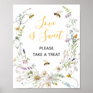 Póster Un poco de miel Abeja el amor de Baby Shower es du